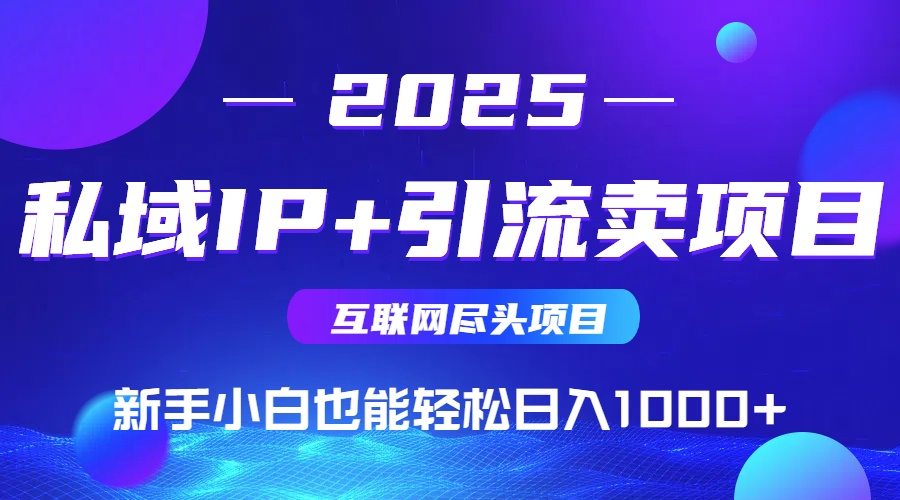 私域IP+卖项目，普通人小白也能轻松实现日入1000+-小知云程阁