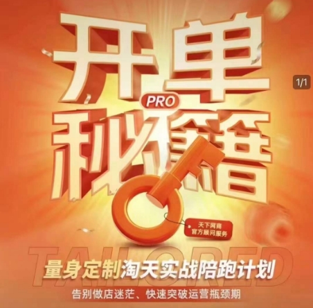 淘宝开单秘籍PRO，量身定制淘天实战陪跑计划，告别做店迷茫、快速突破运营瓶颈期(更新)-小知云程阁